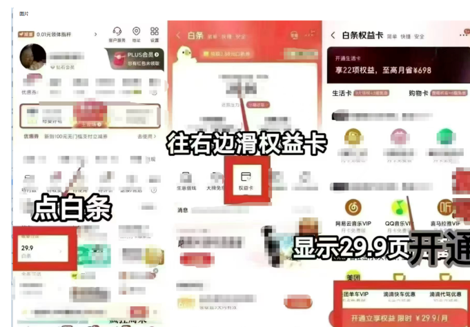 29.9元京东白条权益卡,全套9张CDK统一收,整套回收53.5元左右!-秘密花园 – 乐于分享免费资源平台
